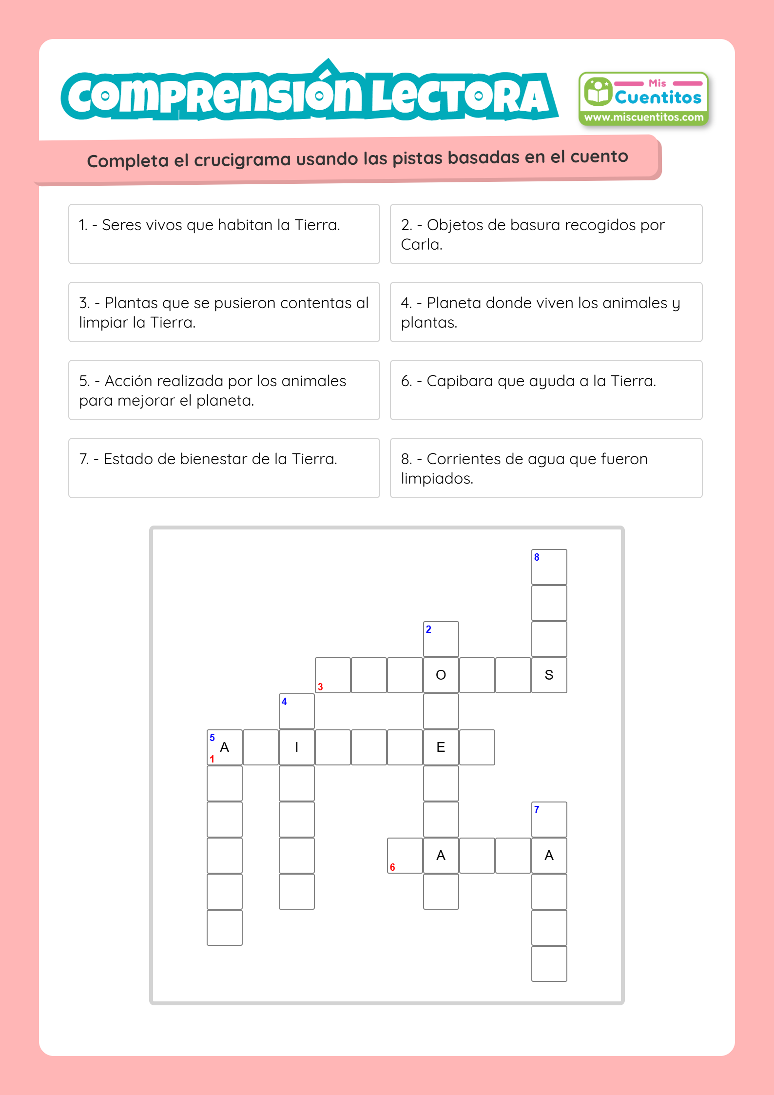 Los Lamentos de la Tierra crusigrama 6 (2)