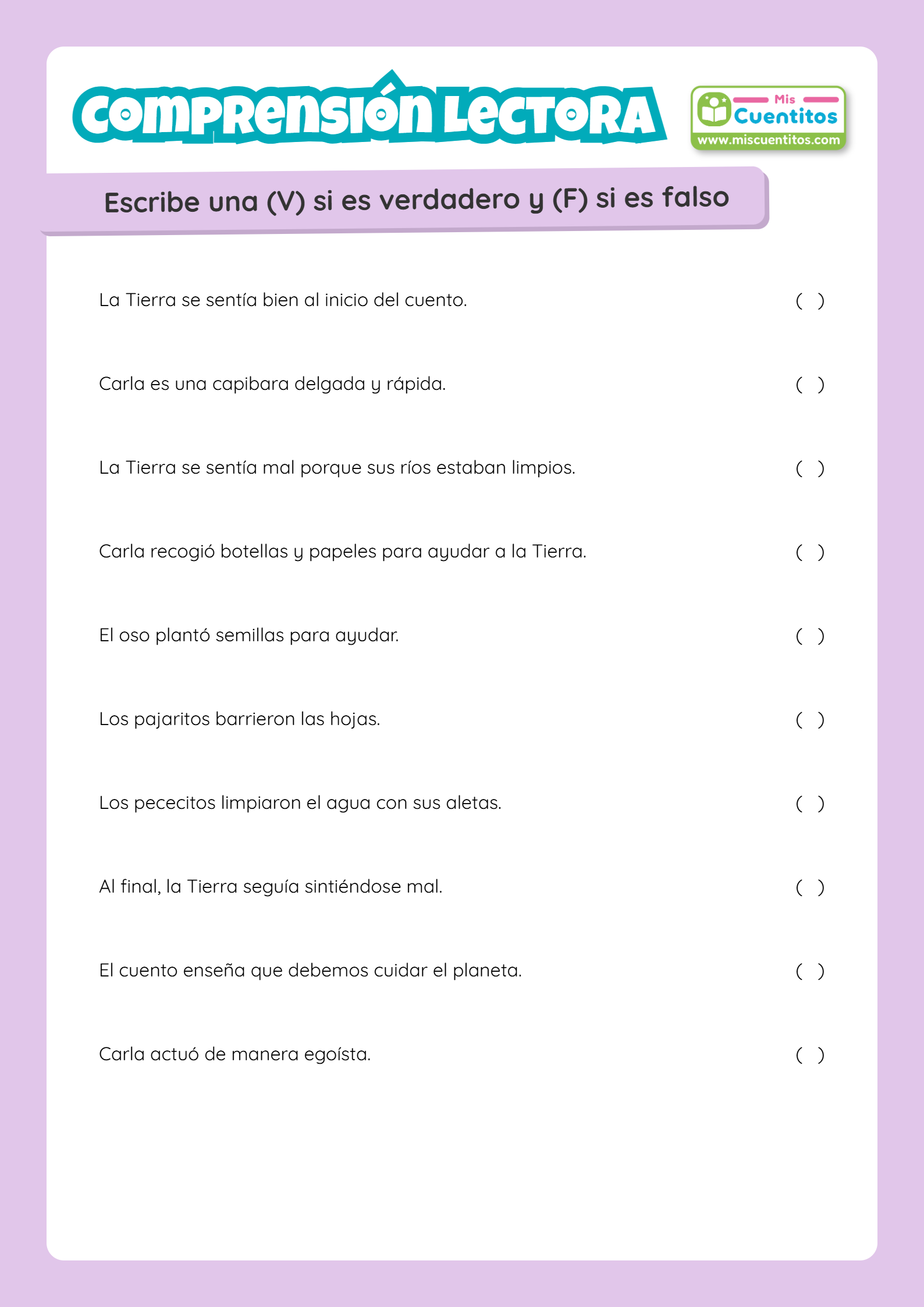 Los Lamentos de la Tierra opciones falso verdadero 4 (2)