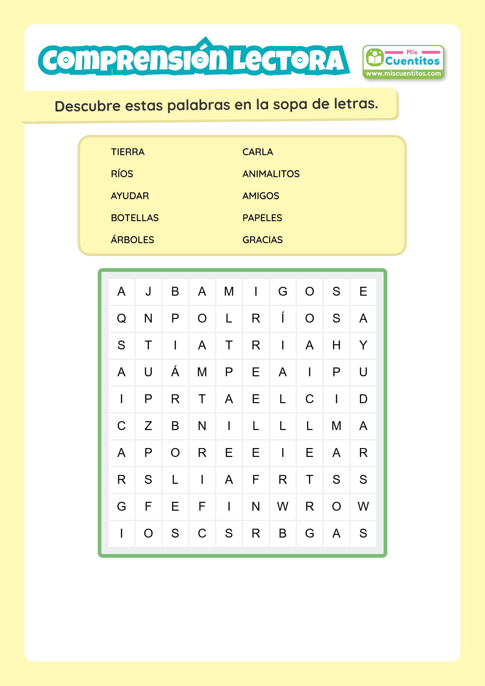 Los Lamentos de la Tierra sopa de letras 5 (2)
